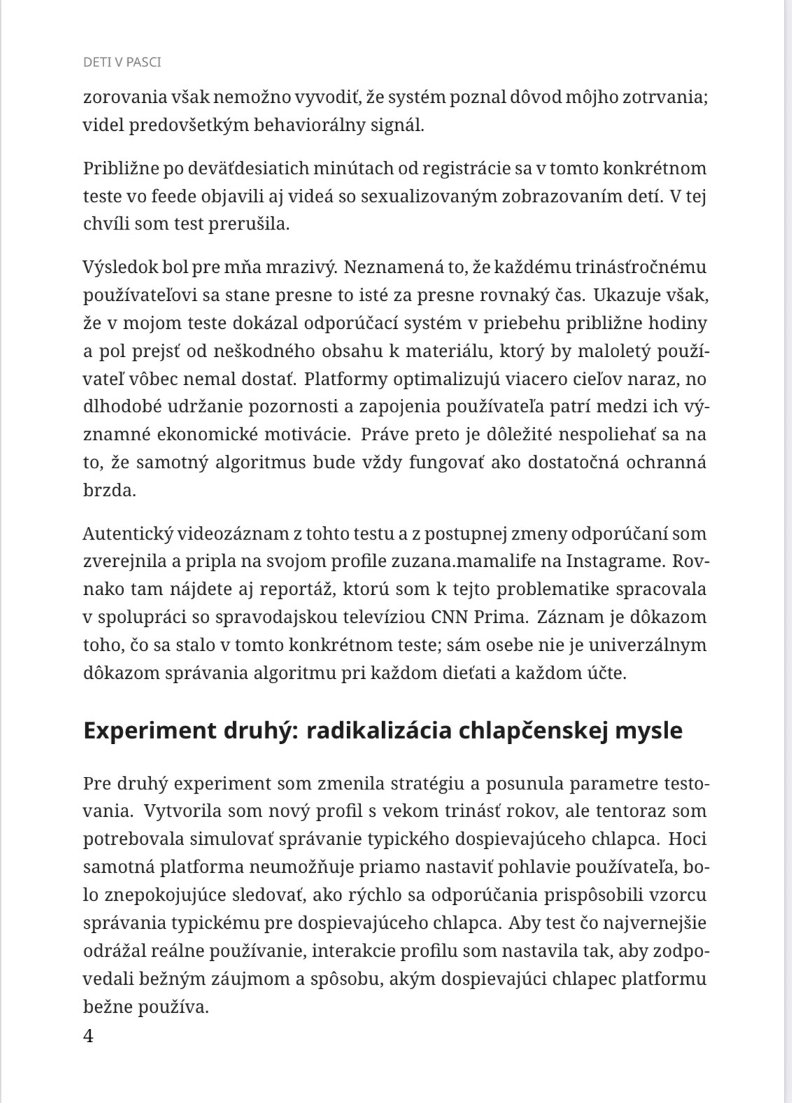 Ukážka strany z knihy Deti v pasci
