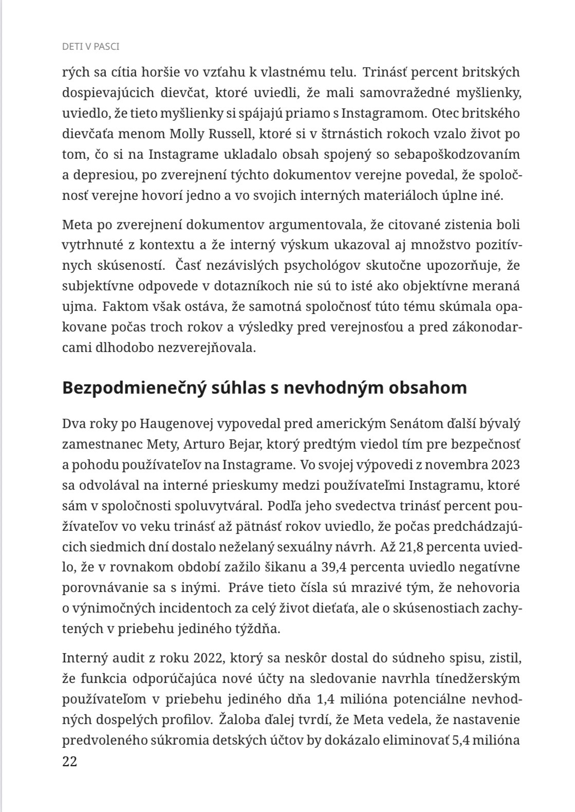 Ukážka strany z knihy Deti v pasci