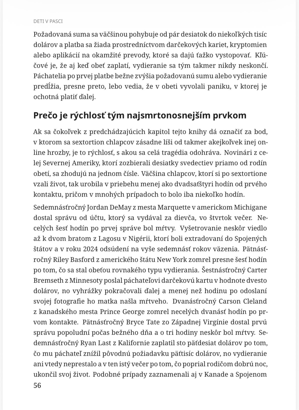Ukážka strany z knihy Deti v pasci